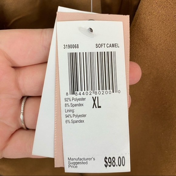 NWT Philopsophy Brown Faux Suede Moto Jacket - Picture 4 of 5